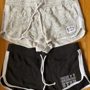 2 pair Hollister gym shorts size Medium  Ex cond
